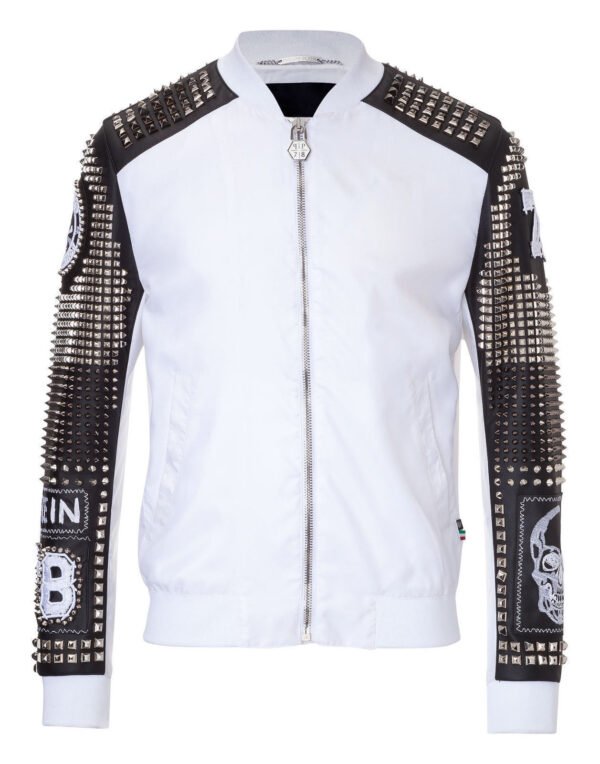 Men Leather Studded Jacket