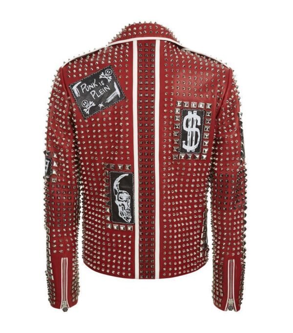 Men Leather Studded Jacket