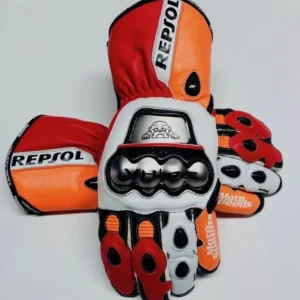 Honda Men Motorbike Leather Gloves