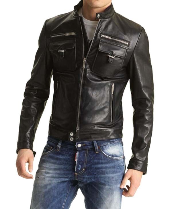 Men Leather Fashion Jacket