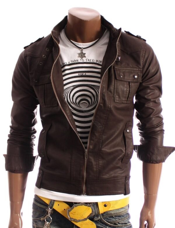 Men Leather Fashion Jacket