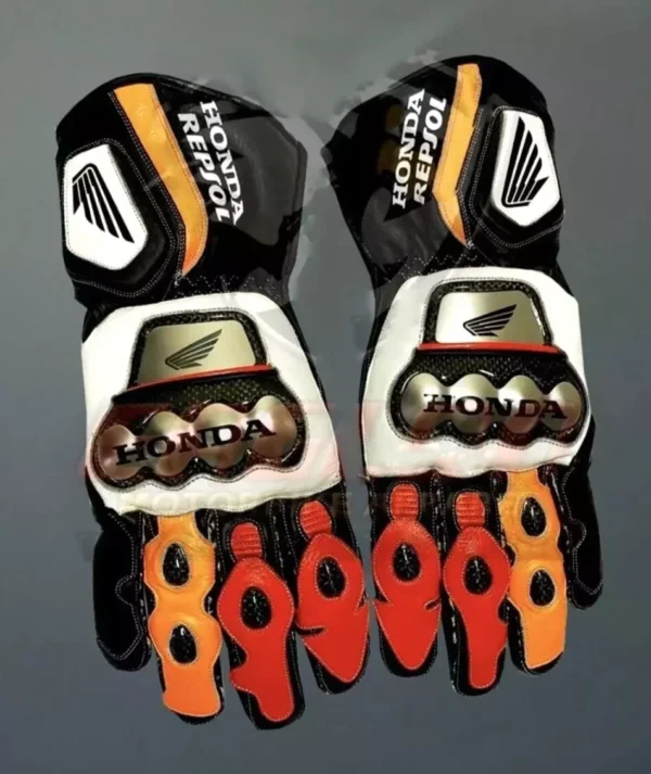 Honda Men Motorbike Leather Gloves
