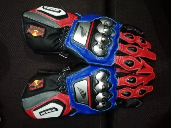 Honda Men Motorbike Leather Gloves