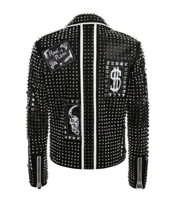 Men Leather Studded Jacket