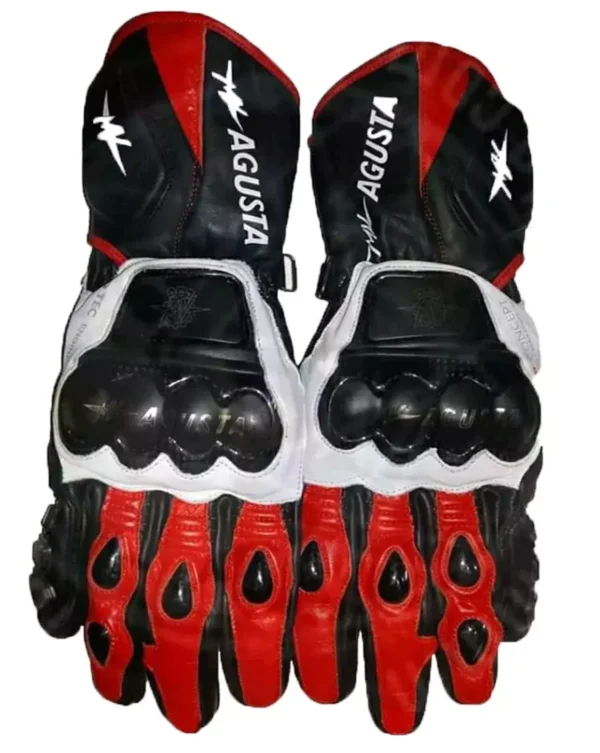 MV Agusta Men Motorbike Leather Gloves