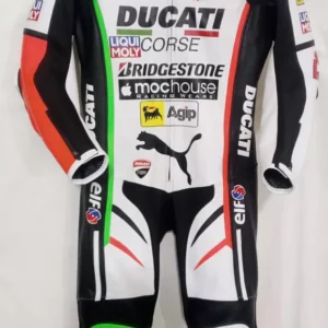 Ducati Men Motorbike Leather Racing Suit
