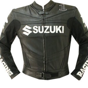 Suzuki Men Motorbike Leather Jacket