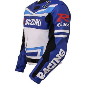 Suzuki Men Motorbike Leather Jacket