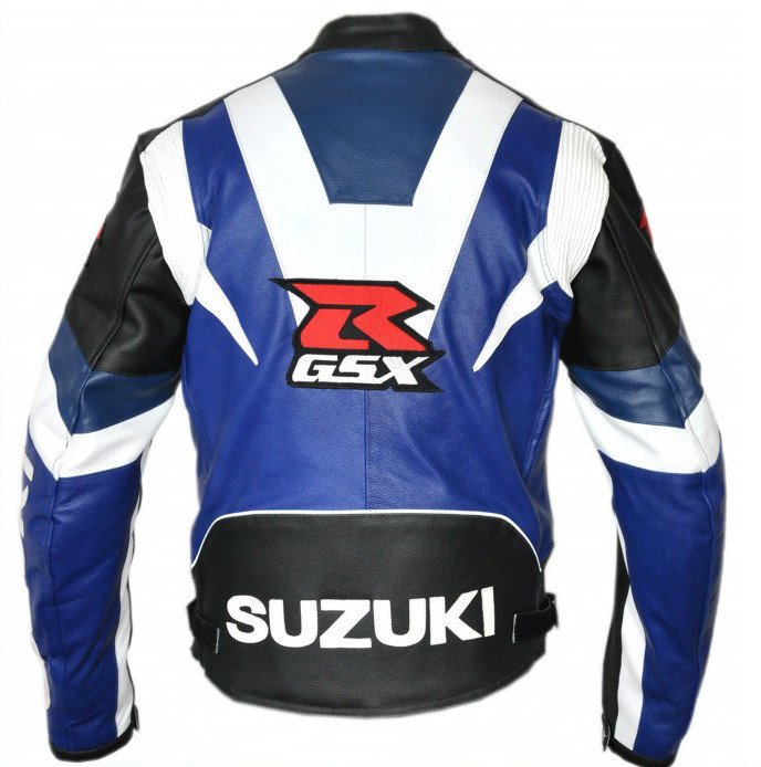 Suzuki Men Motorbike Leather Jacket