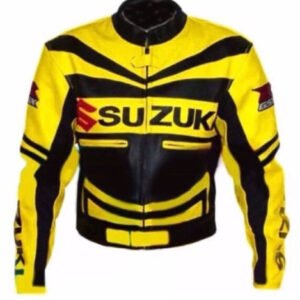 Suzuki Men Motorbike Leather Jacket