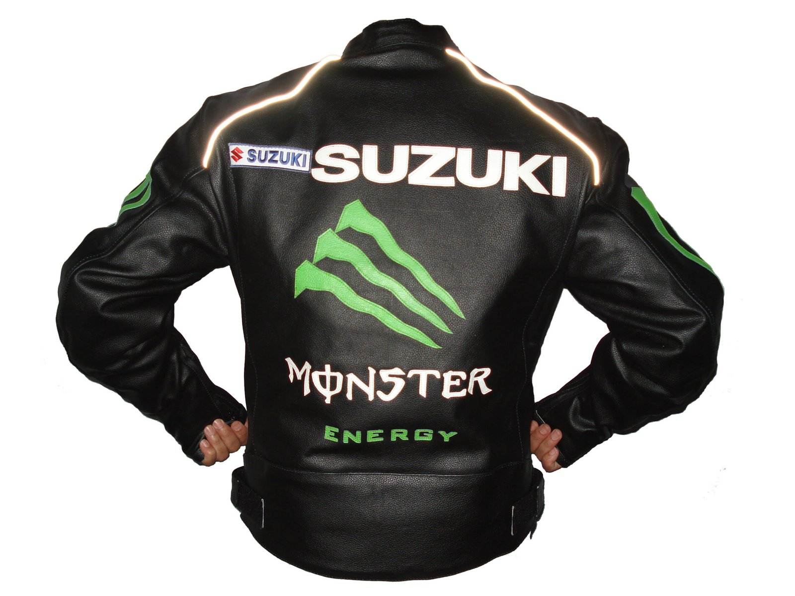 Suzuki Men Motorbike Leather Jacket