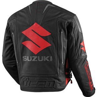 Suzuki Men Motorbike Leather Jacket