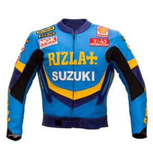 Suzuki Men Motorbike Leather Jacket