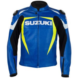 Suzuki Men Motorbike Leather Jacket