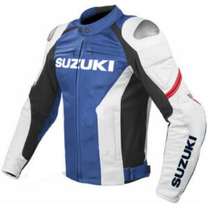 Suzuki Men Motorbike Leather Jacket
