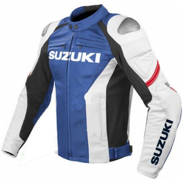 Suzuki Men Motorbike Leather Jacket