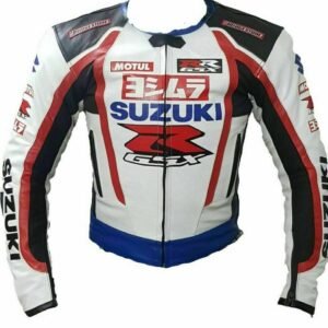 Suzuki Men Motorbike Leather Jacket