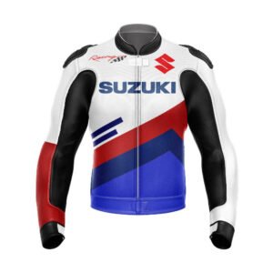 Suzuki Men Motorbike Leather Jacket