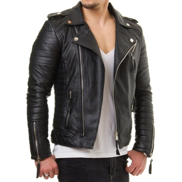 Men Leather Fashion Jacket