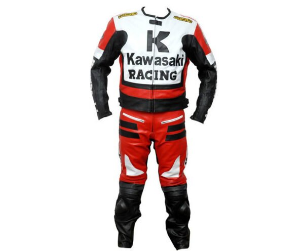 Kawasaki Men Motorbike Leather Jacket
