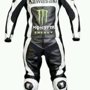 Kawasaki Men Motorbike Leather Jacket