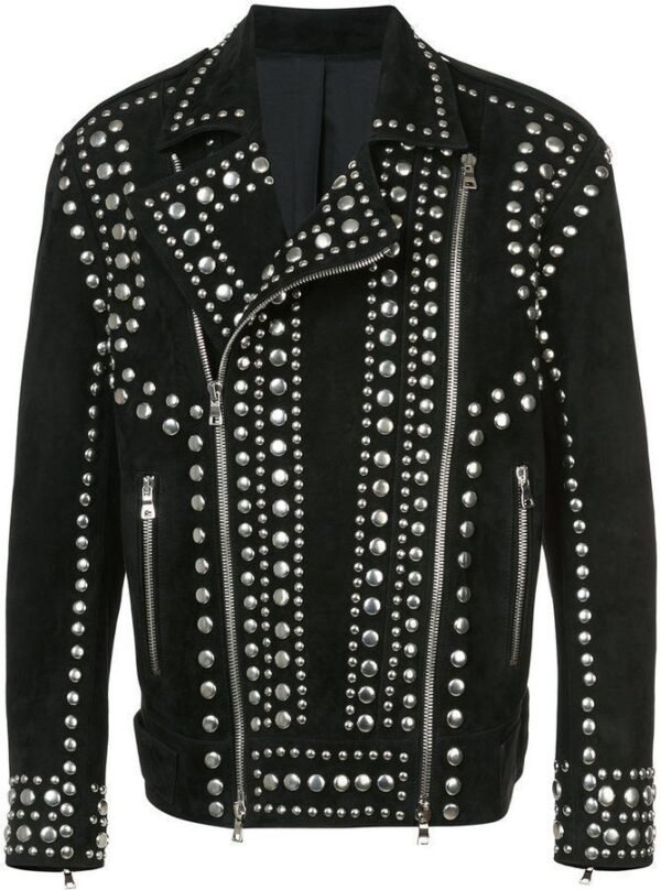 Men Leather Studded Jacket