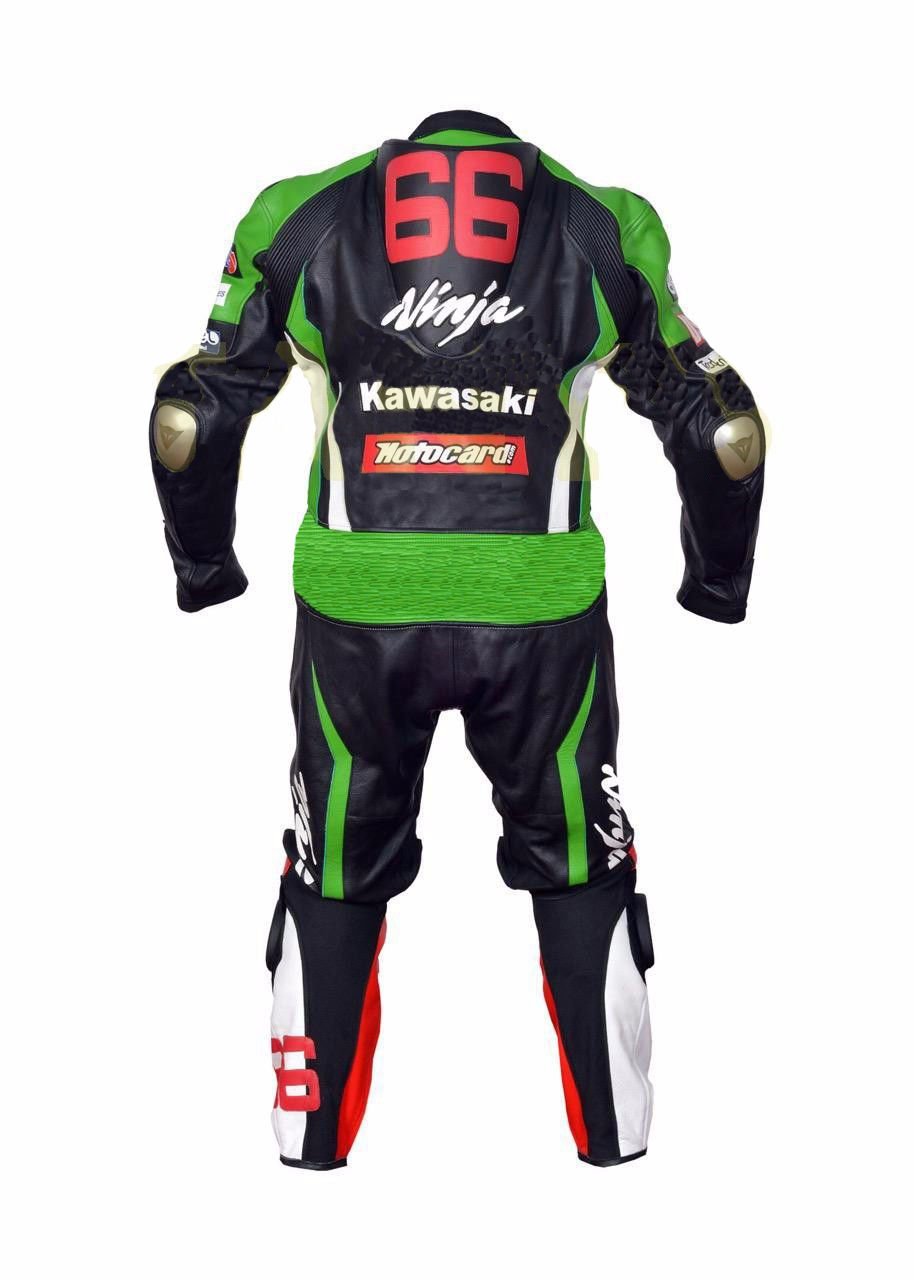 Kawasaki Men Motorbike Leather Jacket