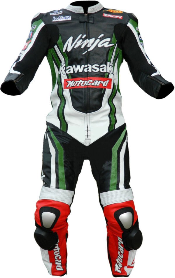 Kawasaki Men Motorbike Leather Jacket