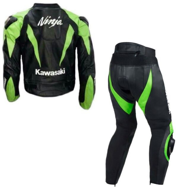 Kawasaki Men Motorbike Leather Jacket