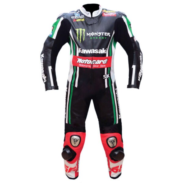 Kawasaki Men Motorbike Leather Jacket