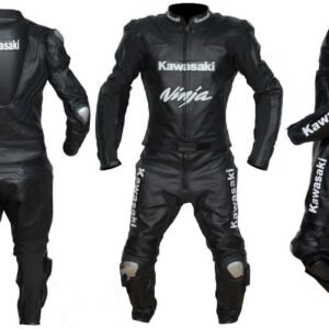 Kawasaki Men Motorbike Leather Jacket