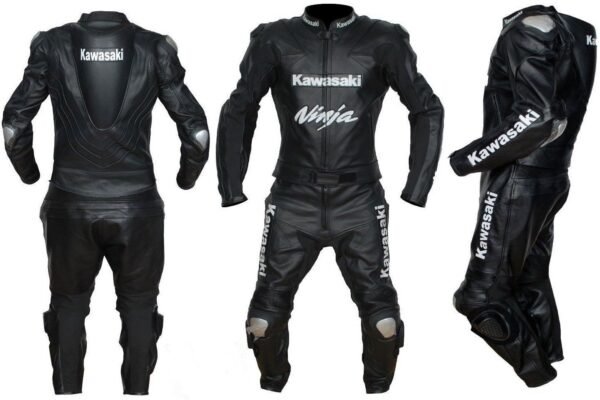 Kawasaki Men Motorbike Leather Jacket