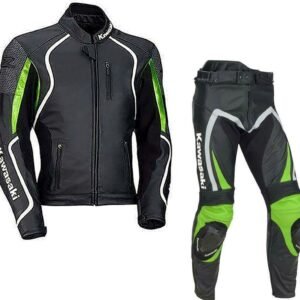 Kawasaki Men Motorbike Leather Jacket