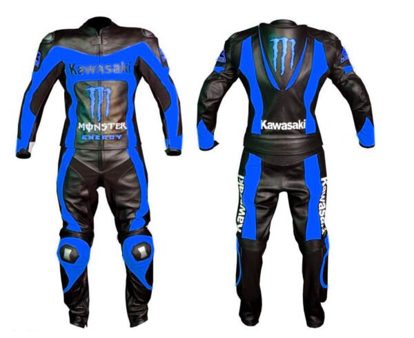 Kawasaki Men Motorbike Leather Jacket