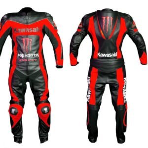 Kawasaki Men Motorbike Leather Jacket