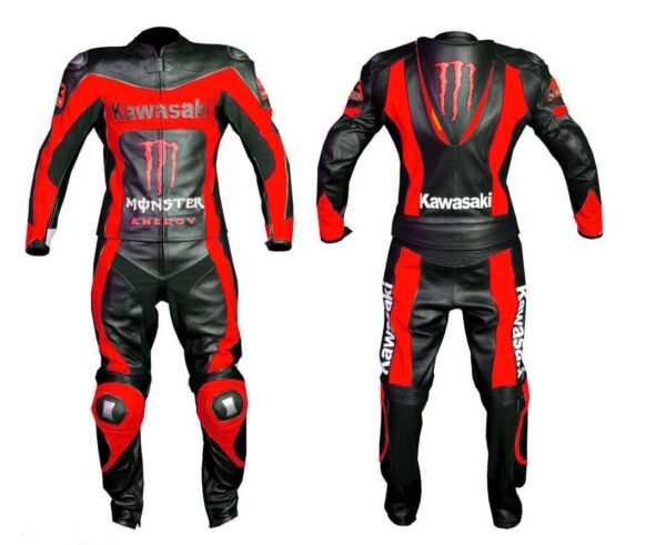 Kawasaki Men Motorbike Leather Jacket