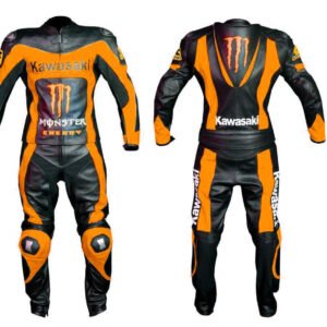 Kawasaki Men Motorbike Leather Jacket