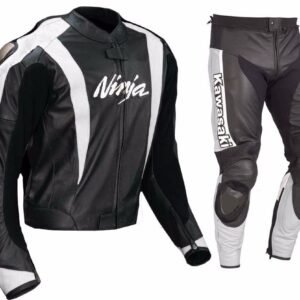 Kawasaki Men Motorbike Leather Jacket