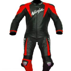 Kawasaki Men Motorbike Leather Jacket