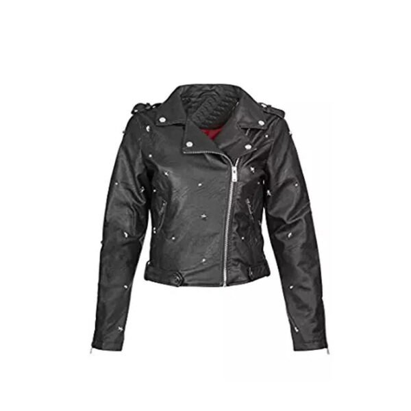 Women Leather Studded Jacket