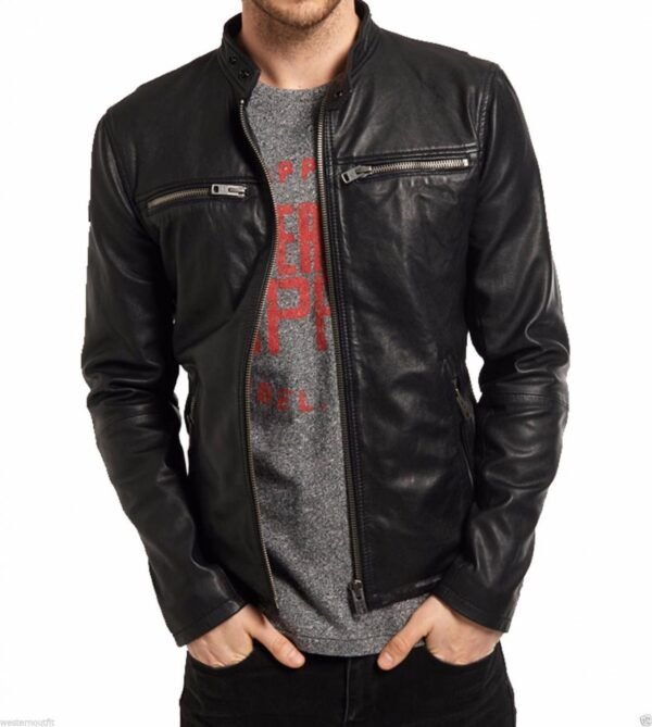 Men Leather Fashion Jacket
