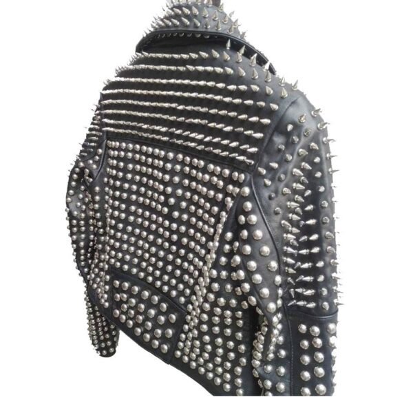 Women Leather Studded Jacket