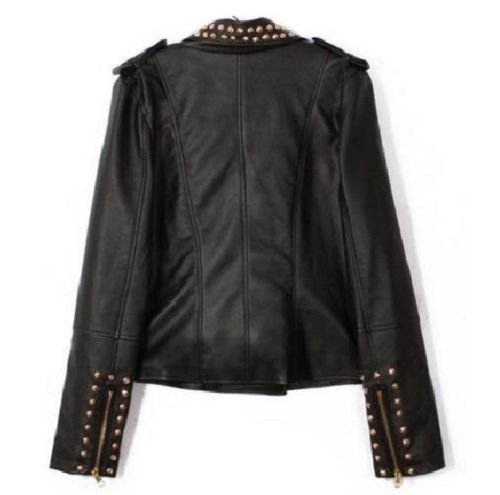 Women Leather Studded Jacket