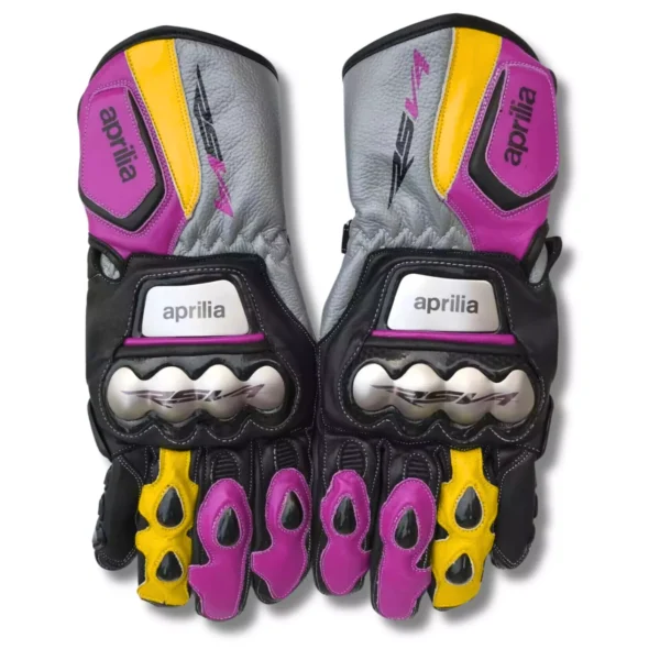 Aprilia Men Motorbike Leather Gloves