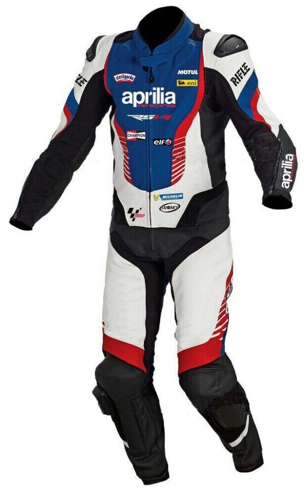 Aprilia Men Motorbike Leather Suit