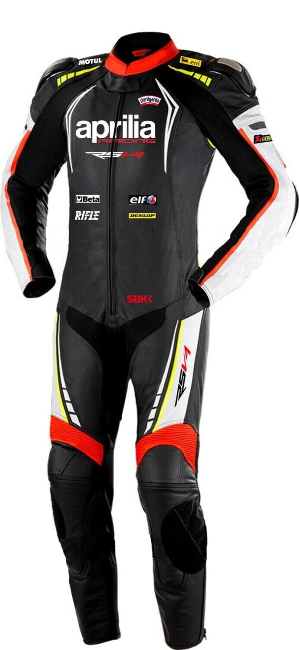 Aprilia Men Motorbike Leather Suit