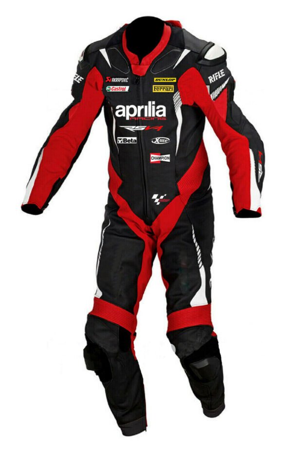 Aprilia Men Motorbike Leather Suit