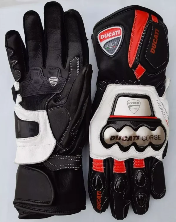 Ducati Men Motorbike Leather Gloves