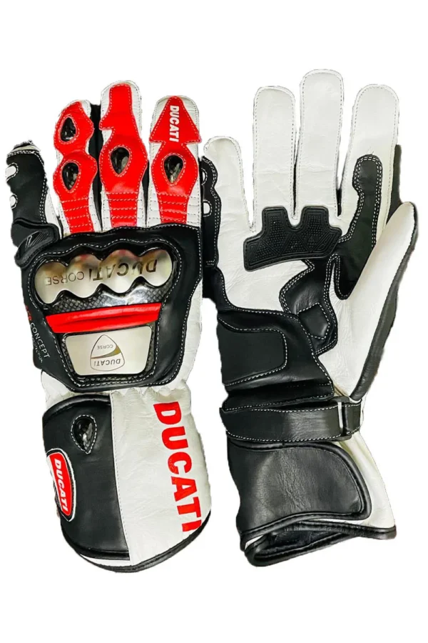 Ducati Men Motorbike Leather Gloves