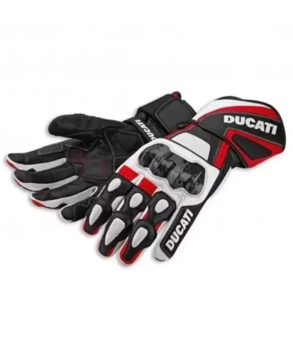 Ducati Men Motorbike Leather Gloves
